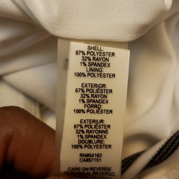 Calvin Klein White Stripe Sleeveless Dress Size 4 - Picture 8 of 8